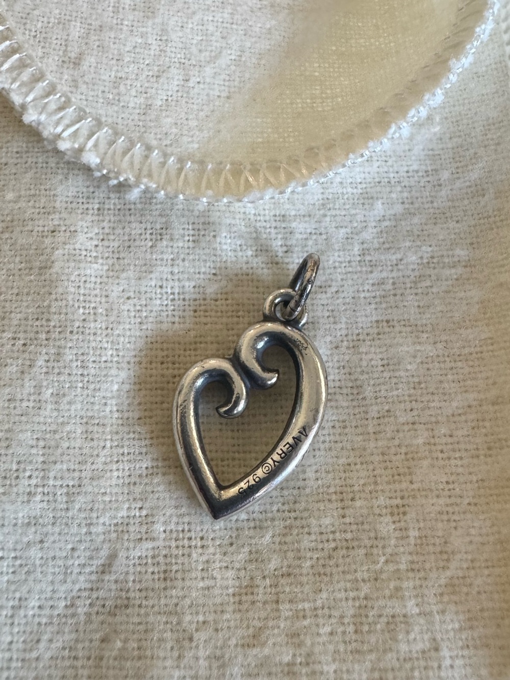James Avery Mother’s Love Sterling Silver Open Heart Charm